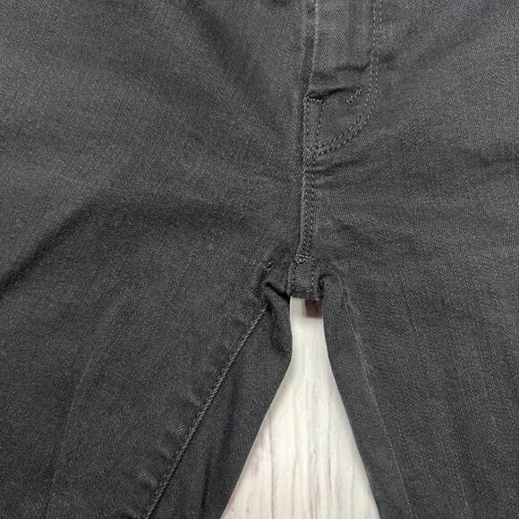 MOTHER Looker Ankle Fray Skinny Jeans SIZE 25 Guilty as Sin Black Denim - Picture 4 of 13